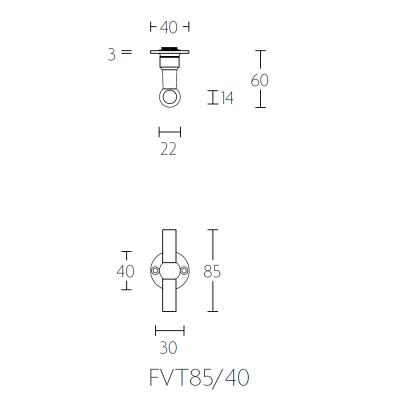 Ручка дверная FVT