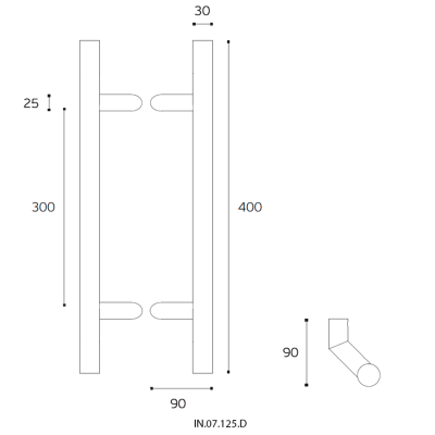 Ручка-скоба IN.07.125.D