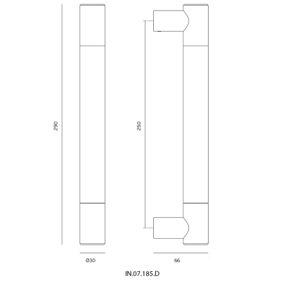Ручка-скоба IN.07.185.D