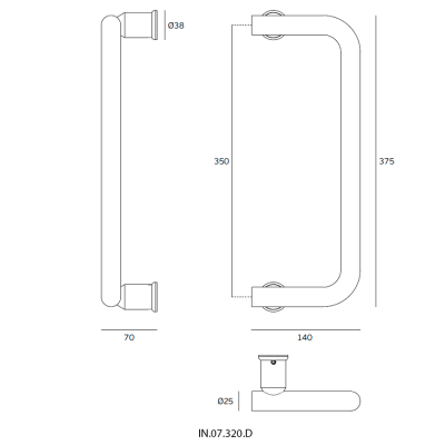 Ручка-скоба IN.07.320.D