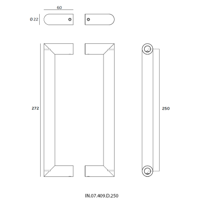 Ручка-скоба IN.07.409.D