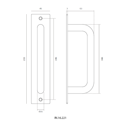 Ручка-скоба IN.16.221