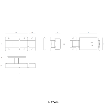 Задвижка IN.17.616