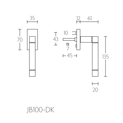 Ручка оконная JB100-DK