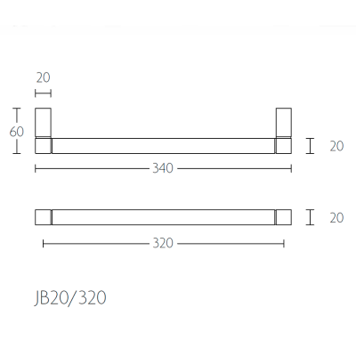 Ручка мебельная JB20/320