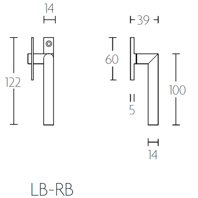 Ручка форточная LB-RB