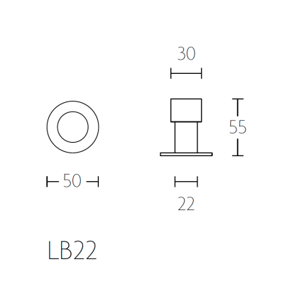 Ограничитель дверной LB22