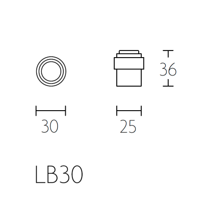 Ограничитель дверной LB30