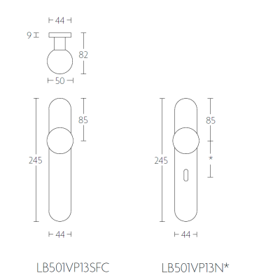 Ручка-кноб LB501VP13