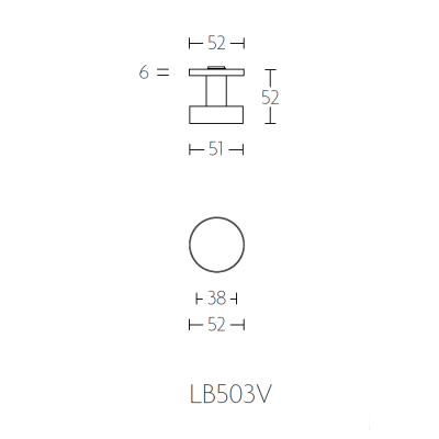 Ручка-кноб LB503V