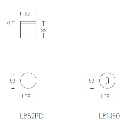 Ручка дверная LB52PD