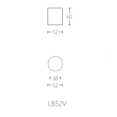 Ручка-кноб LB52V