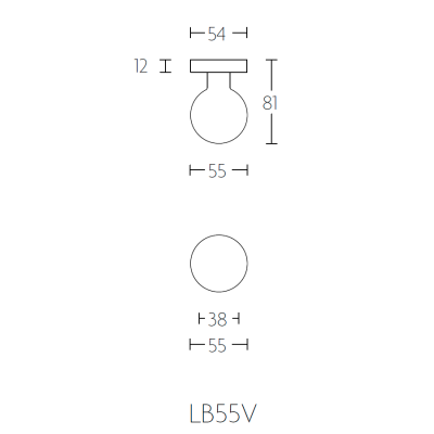 Ручка-кноб LB55V