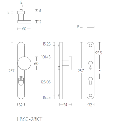 Ручка дверная LB60-28