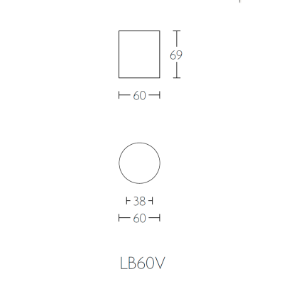 Ручка-кноб LB52V