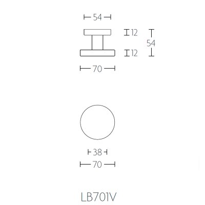 Ручка-кноб LB701V