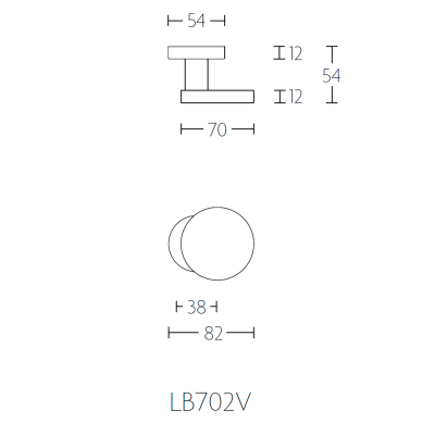 Ручка-кноб LB702V