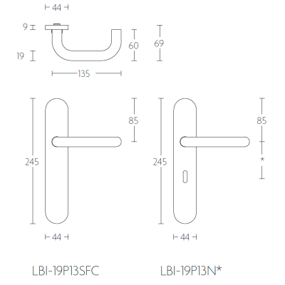 Ручка дверная LB1-19P13