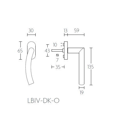 Ручка оконная LB4-DK