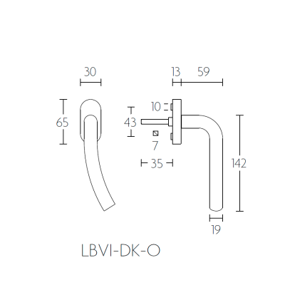 Ручка оконная LB1-DK