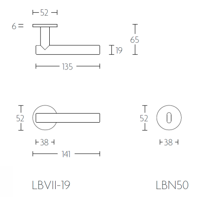 Ручка дверная LB7-19