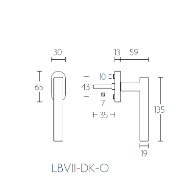 Ручка оконная LB2-DK