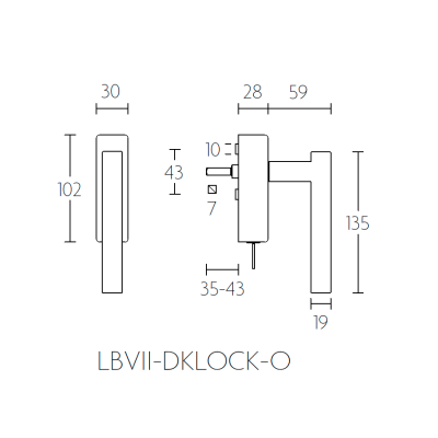 Ручка оконная LB7-DKLOCK