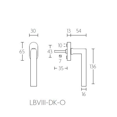 Ручка оконная LB8-DK