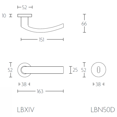 Ручка дверная LB14