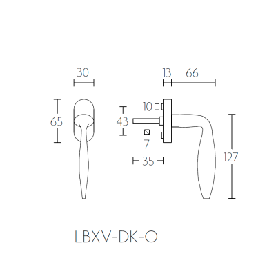 Ручка оконная LB15-DK