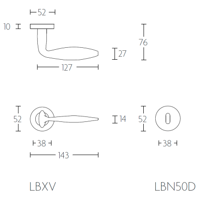 Ручка дверная LB15