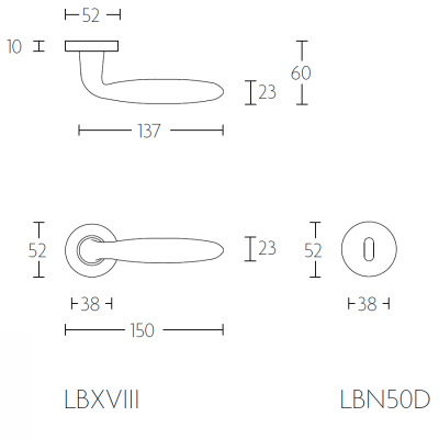 Ручка дверная LB18