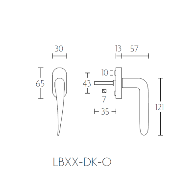 Ручка оконная LB20-DK