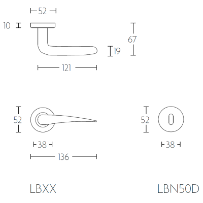 Ручка дверная LB20