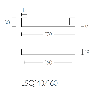 Ручка мебельная LSQ140/160