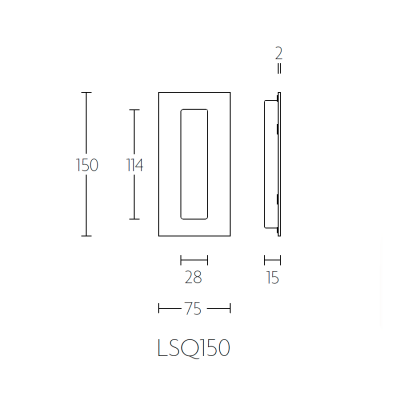 Ручка врезная LSQ150