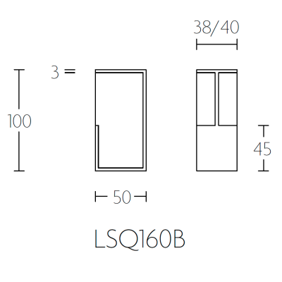 Ручка торцевая LSQ160B