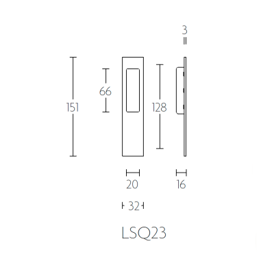 Ручка врезная LSQ23