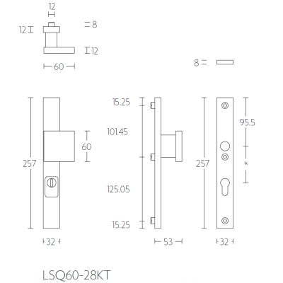 Ручка дверная LSQ60-28