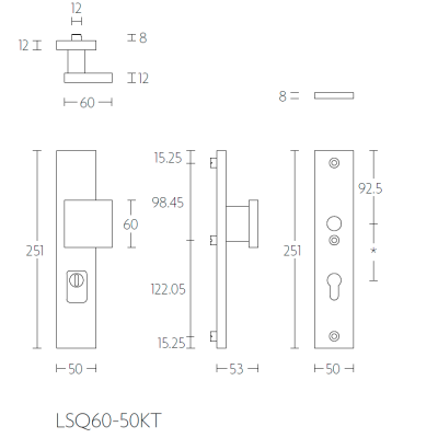 Ручка дверная LSQ60-50