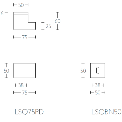 Ручка дверная LSQ75PD