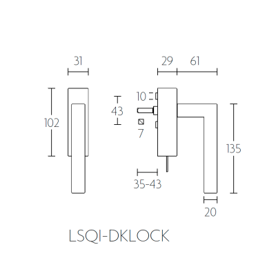 Ручка оконная LSQ1-DKLOCK