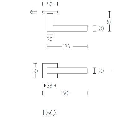 Ручка дверная LSQ1