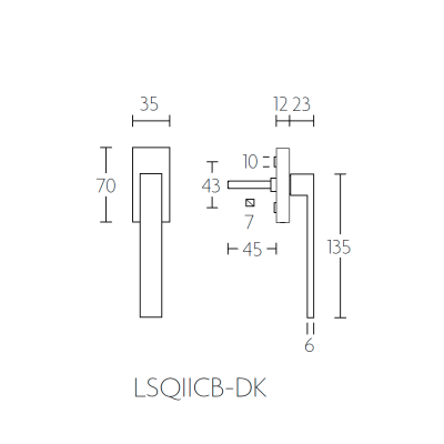 Ручка оконная LSQ2CB-DK