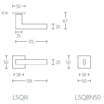 Ручка дверная LSQ3