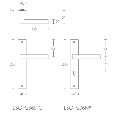 Ручка дверная LSQ1P236