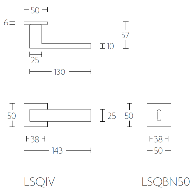 Ручка дверная LSQ4