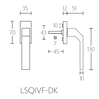 Ручка оконная LSQ4F-DK