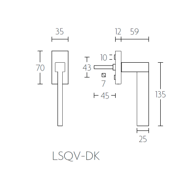 Ручка оконная LSQ5-DK