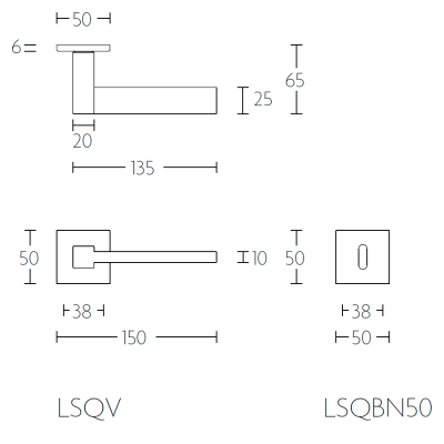 Ручка дверная LSQ5